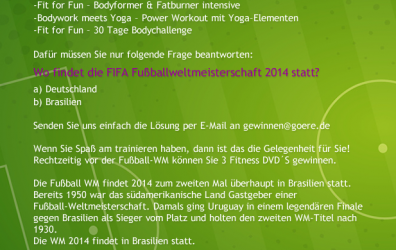 Jetzt 3 Fitness DVD's gewinnen