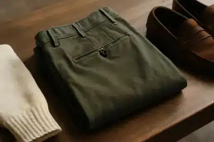 Olijfgroene jeans voor herfst 2026 in maten S–XXL past bij elke vrouw